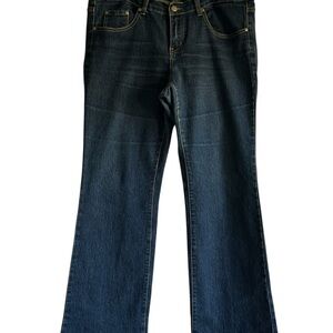 L.A.S.T. Jeans Dark Wash Flare,Mid Rise,Casual Wear,Boho,Chic, Retro Style